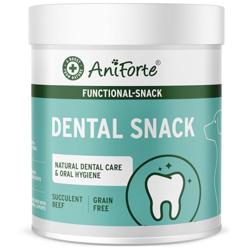 AniForte Denta Snack per cani 300 g - cura dentale naturale, contro l'alitosi dei cani, snack per denti sani e prevenzione, igiene orale, snack per la cura dei denti senza cereali