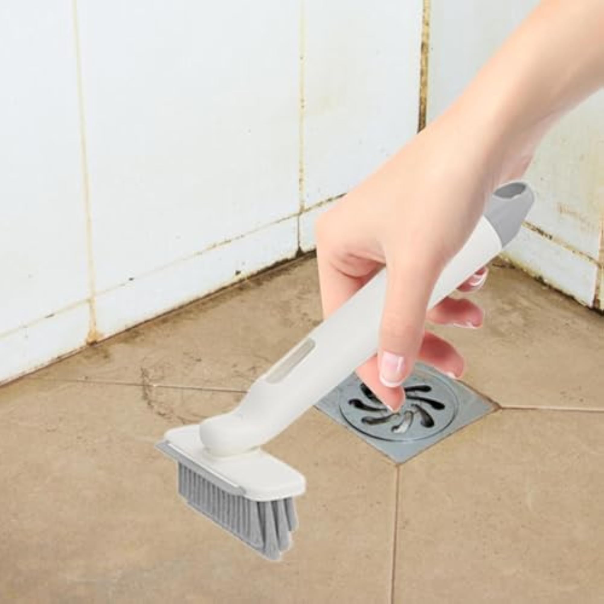 Portable 3 in 1 Crevice Cleaning Brush for Bathroom & Windows