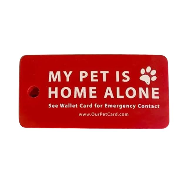 Foto 4 de 6 de YIZITU My Pets are Home Alone - Llavero, llavero de contacto de emergencia, tarjeta, plegable, para billetera…