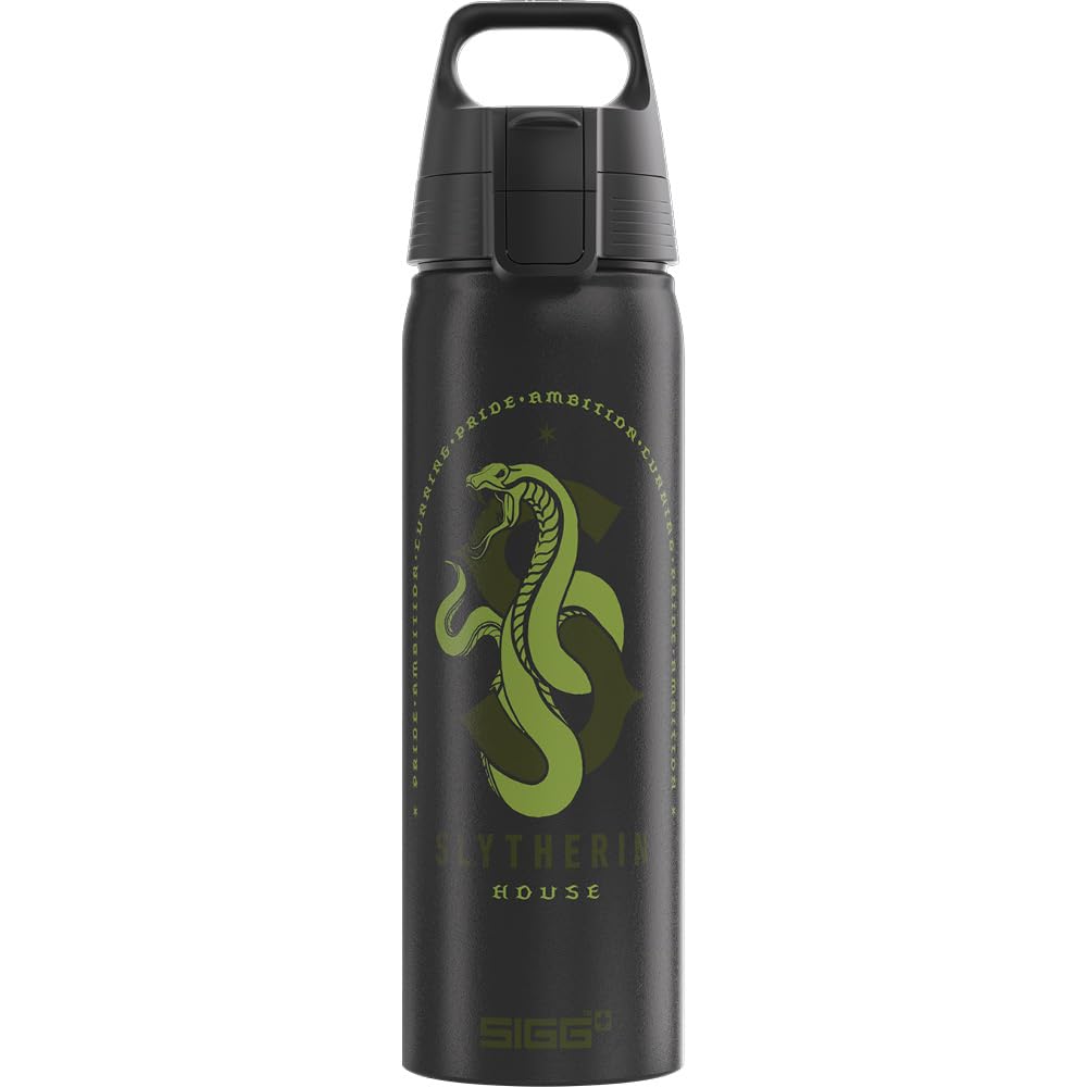 Sigg - Aluminium Water Bottle - WMB ONE Slytherin - Climate Partner - Suitable for Carbonated Drinks - Leak-Proof - Feather-Light - BPA-Free - Sports & School - 0.75 L