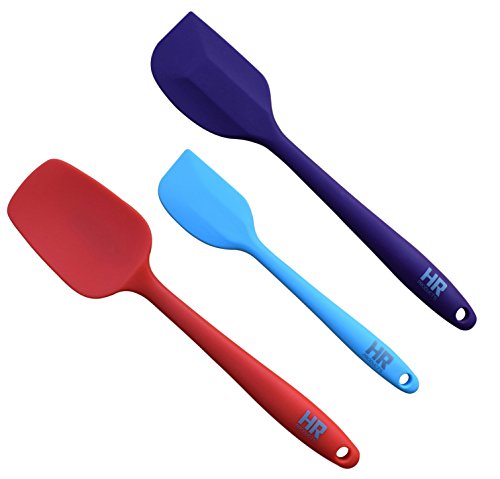 HR Product's Heat-Resistant Non-Stick Silicone Spatula Set (3-Pieces)