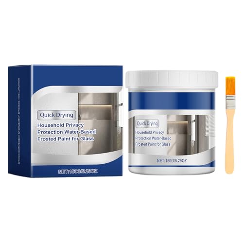 窓ガラス用遮熱ペイント 水性マットガラス塗料 磨砂 用エコ塗料 透明→不透明変換可能 浴室・窓用 防水耐候性 ブラシ/ローラー対応 150g+刷子付き 安全無害 多層塗りカスタム 6.5x6.5x8.2cm 窓ガラス用遮熱ペイント 水性マットガラス塗料 磨砂 用エコ塗料 透明→不透明変換可能 浴室・窓用 防水耐候性 ブラシ/ローラー対応 150g+刷子付き 安全無害 多層塗りカスタム 6.5x6.5x8.2cm