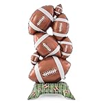Football Party Supplies, 59 Inch Standing Football Balloons Pile for Party Decorations, Sports Theme Birthday, Game Day Celebration, Outdoor & Indoor Photo Backdrop