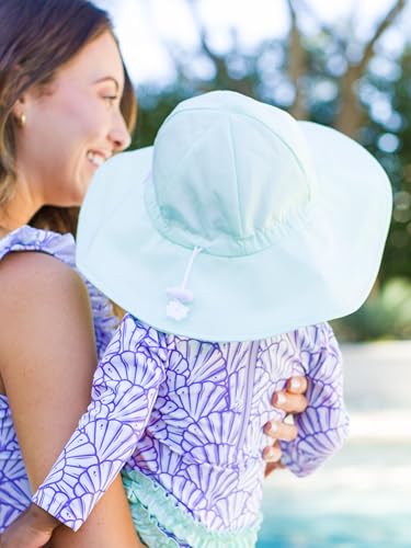 Image of RuffleButts Baby-Girls Sun Hat Floppy Wide Brim UPF 50+ - Baby Sun Hat with Sun Protection