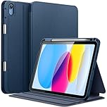 JETech Case for iPad (A16) 11th/10th Generation (2025/2022) with Pencil Holder, Slim Folio Stand Protective Tablet Cover, Multi-Angle Viewing (Navy)