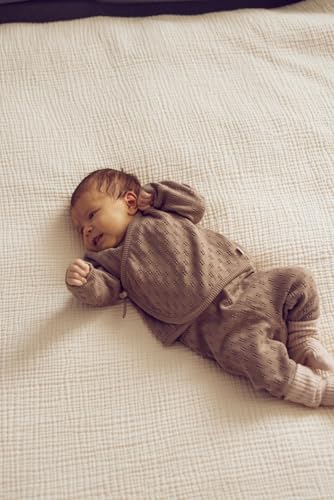 Organic Cotton Knit Cardigan with Cross Closure | Machine Washable Baby Cardigan, Ideal for Baby Girl Clothes4