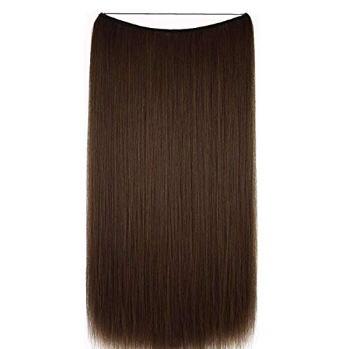Halo Miracle Invisible Wire Flip In Secret Hair Extensions 100g 22" 100% Remy Premium Grade Human Hair (#4 Medium Brown)