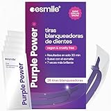 ESMILE Tiras Blanqueadoras Dientes Morado – 21 Tratamientos | Aclaramiento Instantáneo Sin Peróxido | Neutraliza el Amarillo e ilumina la Sonrisa (28)