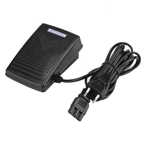 Pedal de Control de Pie para Máquina de Coser Casera con Cable de Alimentación Pedal de Máquina de Coser Brother Controller 3 Clavijas de Repuesto Janome Singer Cord Power Plug