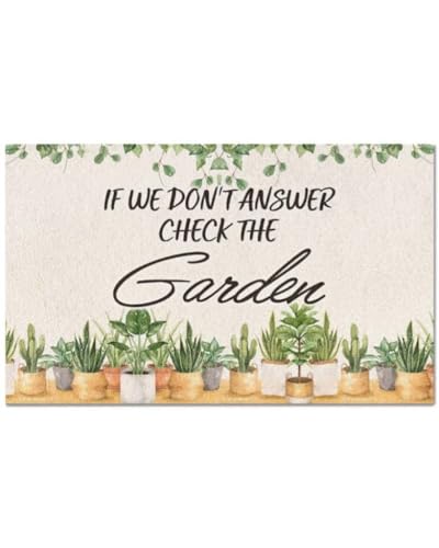 ���փ}�b�g �������Ȃ��ꍇ�́A����`�F�b�N���Ă��������B�ʔ��������Ɖ��O�̃K�[�f�j���O 50×80cm doormat If We Don't Answer Check The Garden Gardening Funny Indoor And Outd