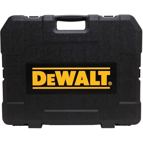 DEWALT Mechanics Tools Kit and Socket Set, 204-Piece Dewalt Tool Set , 1/4" & 3/8" & 1/2" Drive, Metric/ SAE Deep and Shallow Sockets, 3/8" Hex Bits, Torx Bits, Spark Plugs, Wrenches (DWMT72165)