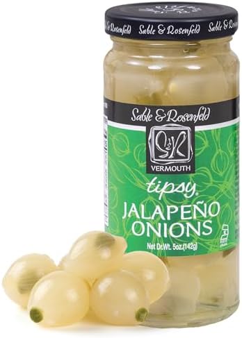 Sable & Rosenfeld Vermouth Tipsy Jalapeño Onions, Kosher, 5 oz, Pack of 1
