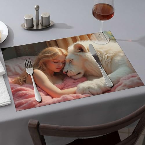 Sets de table d'été Comedor lot de 6 collection exclusive lettrage blanc