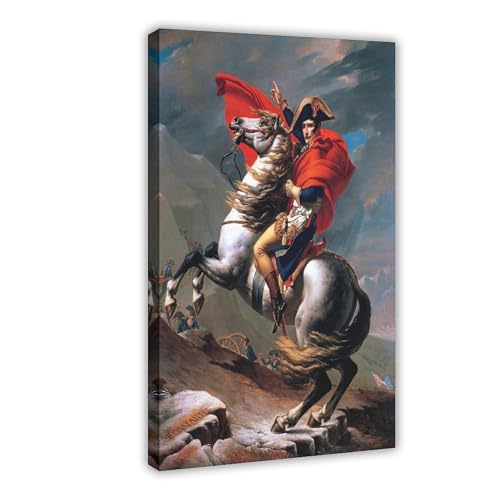 Toile Napoléon traversant les Alpes Jacques David pour habiller un mur vide avec un cadre