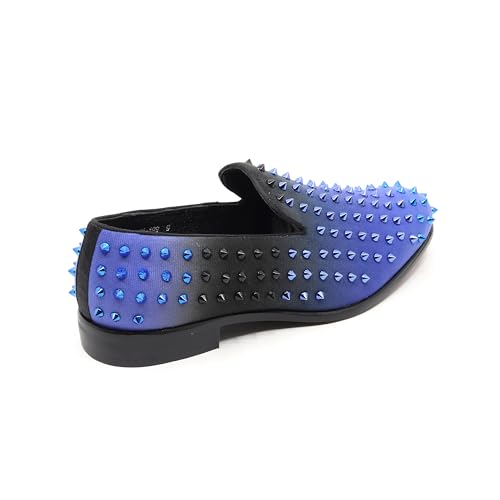 Image of Metrocharm Men's Fashion Smoking Gradient Spike Dress Tuxedo Loafers Slip On Shoes SM-199