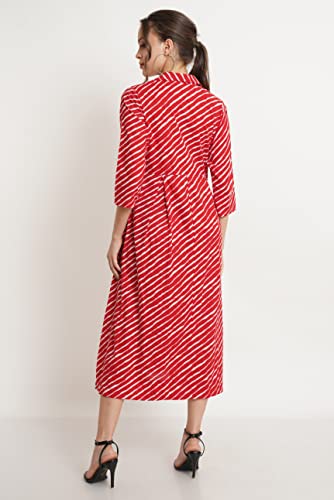 Image of COTLAND Fashions Jaipuri Cotton Flared A-Line Dress for Women