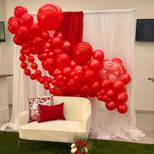 Image of Red Balloons, 50 pcs 12 Inch Red Latex Party Balloons | for Wedding, Birthday , Valentine's Day, New Year, Christmas Party Decorations
