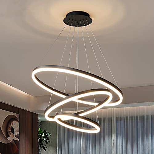 Lámpara colgante moderna LED con diseño circular para dormitorio 1