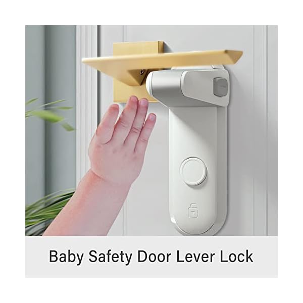 Heart of Tafiti Kindersicherung für Türklinken. Babysicherer Türgriffhebel, Hebelschlösser für Kleinkinder, 3M VHB… – Bild 5