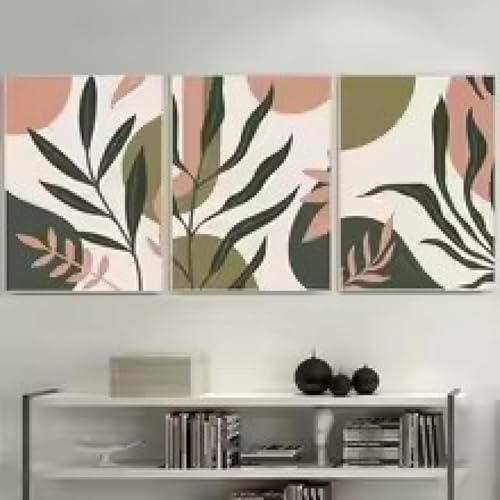 Toile art peinture pour valoriser un mur vide de salon avec ce triptyque
