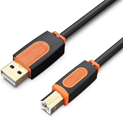 SNANSHI Printer Cable 25 ft, USB Printer Cable USB 2.0 Type A Male to Type B Male Scanner Printer Cord Compatible with HP, Canon, Lexmark, Epson, Dell, Xerox, Samsung etc