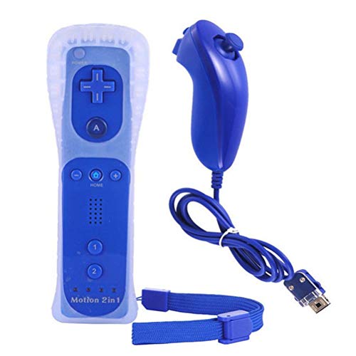 Gmuret Télécommande et nunchuk pour Nintendo Wii, Manette de Commande à Distance avec Couvercle en Silicone et dragonne pour Wii/Wii u Cover