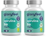 Spirulina Bio, 600 compresse BIO 500 mg, Alto dosaggio, Ricca di ficocianina, proteine e vitamine, Alga Spirulina pura, Analizzata e Confezionata in Germania, Vegan e senza Additivi (Confezione da 2)
