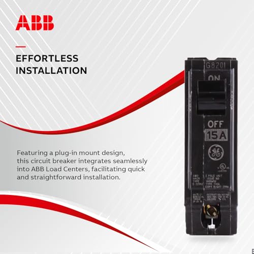 ABB THQL1115 15A SP Circuit Breaker • Q Line Plug-in Circuit Breaker • 15A 1P 10ka 240V • Pole, Compact, Thermal-Magnetic, Plug in - Thumbnail 5