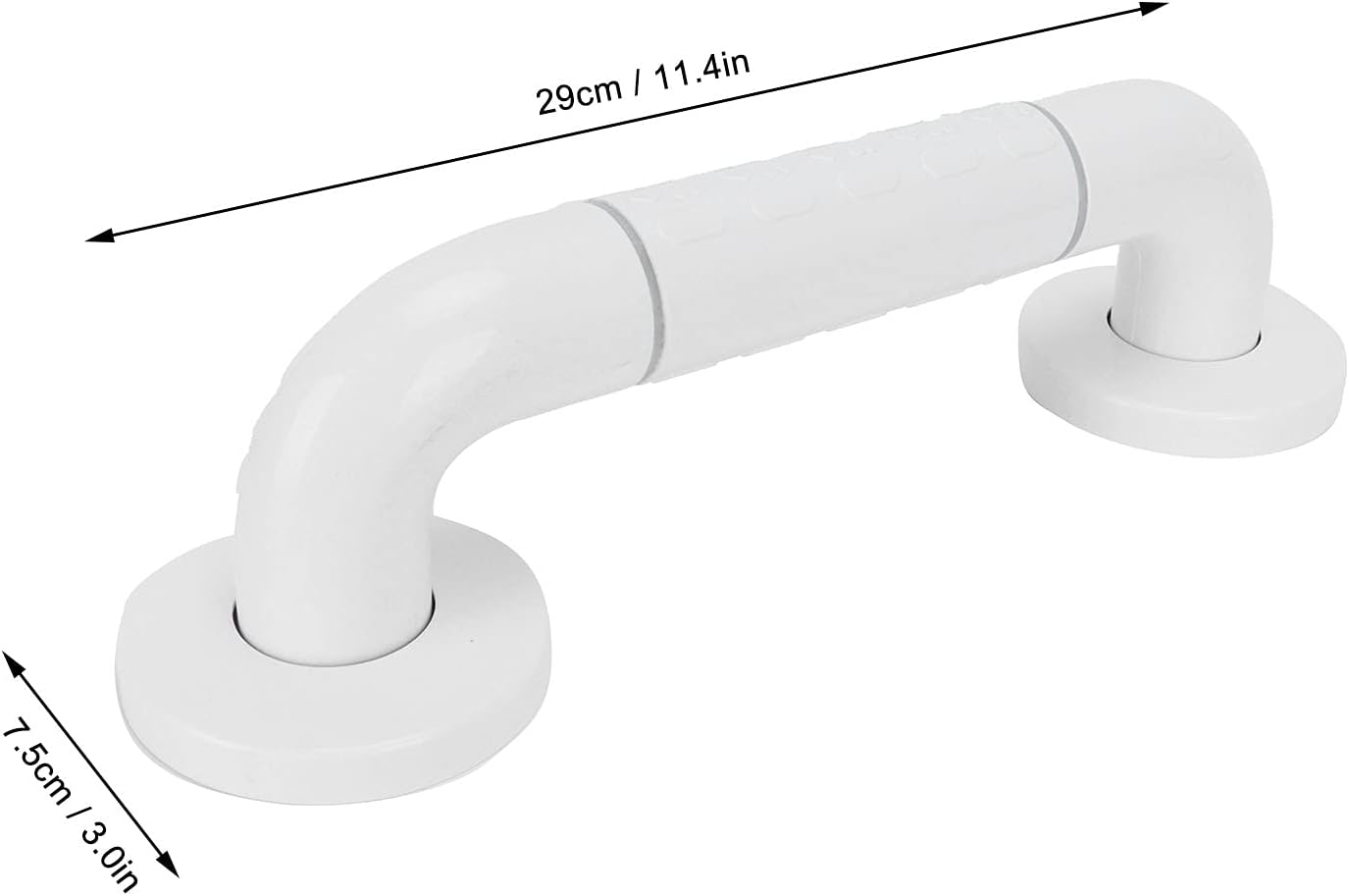 Gavigain Bathroom Grab Bar, Stainless Steel Shower Hand Rail Grab Handles Shower Grab Rail Spa Hot Tub Grab Bar Safety Non Slip Handrail with Fluorescent Rings for Bathtub Showers