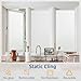 rabbitgoo Window Privacy Film, Non-Adhesive Frosted Glass Window Film for Bathroom, Static Cling Heat Blocking Stickers for Home Indoor Opaque Frosting Coverings House Tint, Matte White 35.4