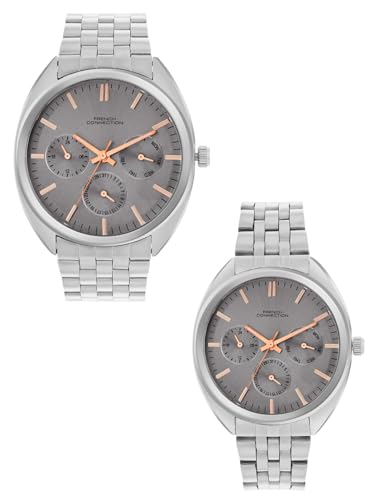 Image of French Connection Analog Grey Dial Couple's Watch| Pair Watch|-FCN0113SM