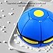 Magic Metaball, Children Bouncing Ball, Magic Flying Saucer, Parent-Child Interaction, Bouncy Balls, Dual Form Freely Switchable with 6 Light (Blue)