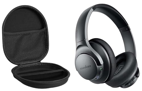 Image of VERTUS Headphone Carrying Hard Storage Bag Pouch Case Cover for Anker Soundcore Q10 / Life Q20I / Q20i / Q30 / Q35 / H30i / Q20 / Q40 / Q45 / Q20+ (Black)