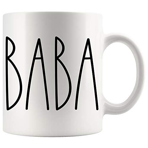Baba Mug | Baba Rae Dunn Style Coffee Cup | Rae Dunn Inspired | Mother's Day/Father's Day | Family Coffee Mug For Birthday Present For The Best Baba Ever Coffee Cup 11oz