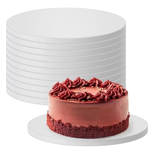 Winter Shore Weiße Cakeboard 30 cm Rund (12er-Pack) - Kuchenplatte Rund, 12 mm Dick, zum Dekorieren Schwerer Mehrschichtiger Torten - Mehrschichtige Wellpappe, Glatte & Fettdichte Glänzende Oberfläche