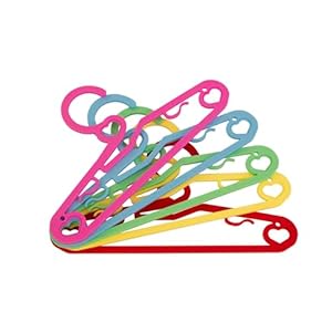 Juego de 5 Perchas Cupid Baby | para Niños | Colores Surtidos | Plástico