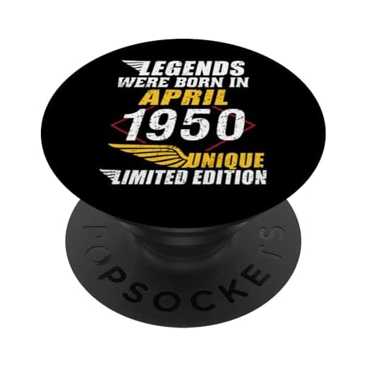 Cumpleaños Abril 1950 Edición Limitada Regalo April PopSockets PopGrip Intercambiable