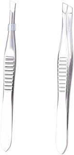 FOMIYES Stainless Steel Tweezers 2pcs Eyebrow Tweezer Makeup Tool Eyebrow Clamp Cosmetic Eyebrow Clip Makeup Tools