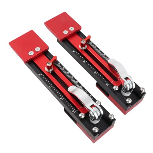 Uadme Outils de Pose de Bardage, 2 Pièces Jauge en Alliage d'Aluminium Kit de Fixation avec Jauge de Mesure, pour 10-15mm Fibro Ciment Panneaux