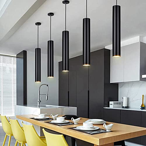 Downlight LED negro cilíndrico para iluminar la isla de cocina moderna 4