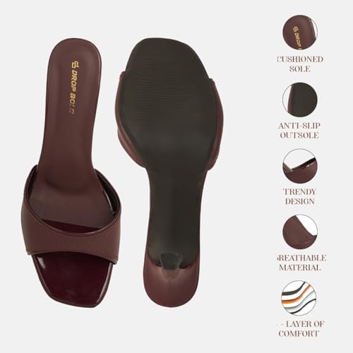 Image of DROP BOLD OPEN TOE SLIM HEELS FOR WOMEN