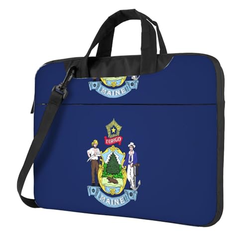 Bolso de hombro para laptop de 15.6 pulgadas ligero con estampado de bandera