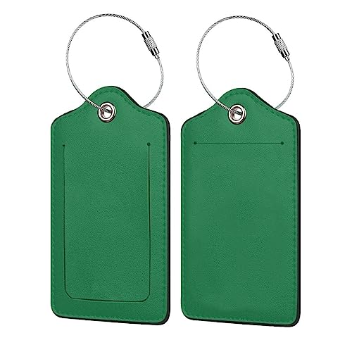Étiquettes de bagage contre la perte : lot de 4 porte-adresses MintBohe vert pour valise sécurisée