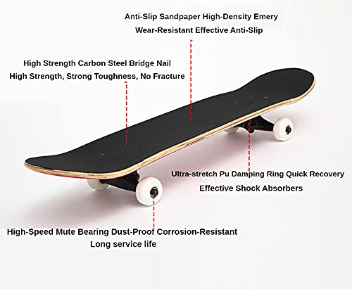 Érable canadien à 7 couches pour cette planche à roulettes durable