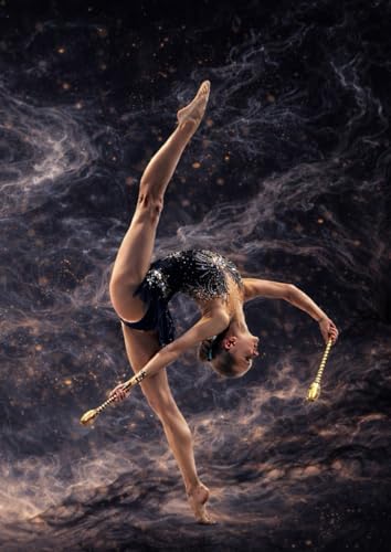 Grand Cahier Noir Grand Carreaux 96 pages 21x29,7 format A4: pour pasionnes de GR, danse, gymnastique ou twirling: elementaire, 