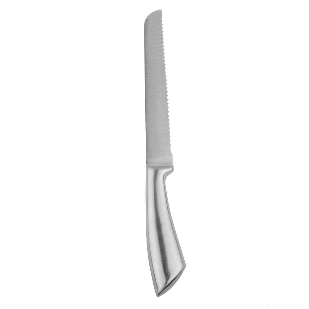 Couteau à pain dentelé en acier inoxydable - Couteau à pain - Couteau de cuisine - Outil manuel - Emballage multiple