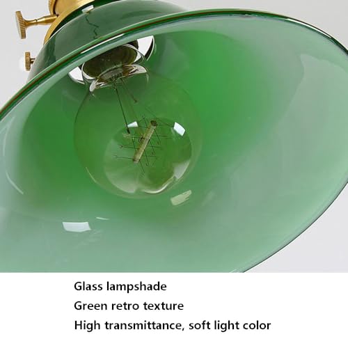 Lustre d'îlot de cuisine en verre français rétro et socle en laiton