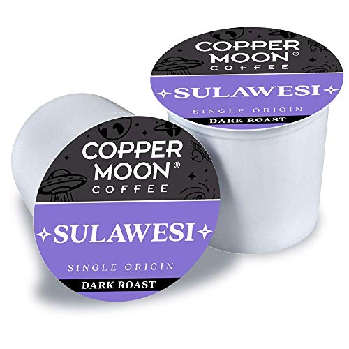 Copper Moon Sulawesi Origin, Dark Roast Coffee Pods Compatible With Keurig K-Cup Brewers, 12 Count #TOP7