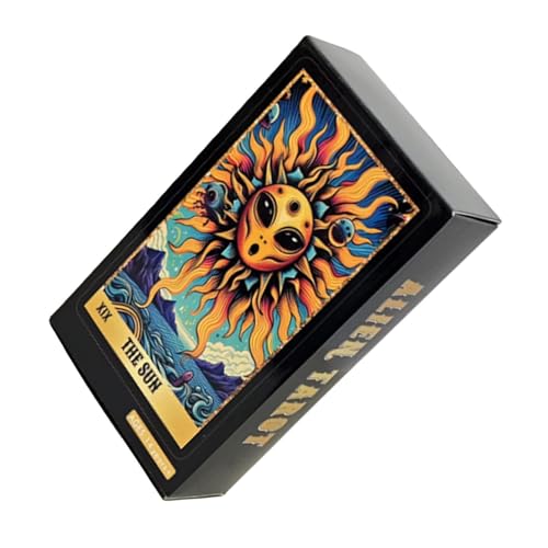 Générique Cartes de Tarot Bureau, Jeu d'oracle pour débutants, Ensemble Divination de 78 Cartes avec matériau Durable, Tarot avec Design Portable, Jeu...