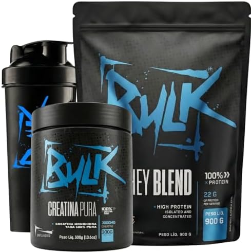 Whey Protein Blend + Creatina Pura 300g + Shaker B...